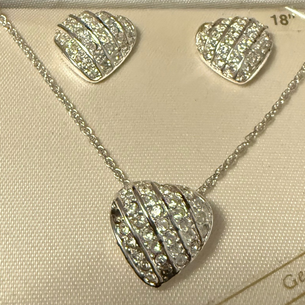 Roman Genuine Crystal Earrings & Pendant - Subtle